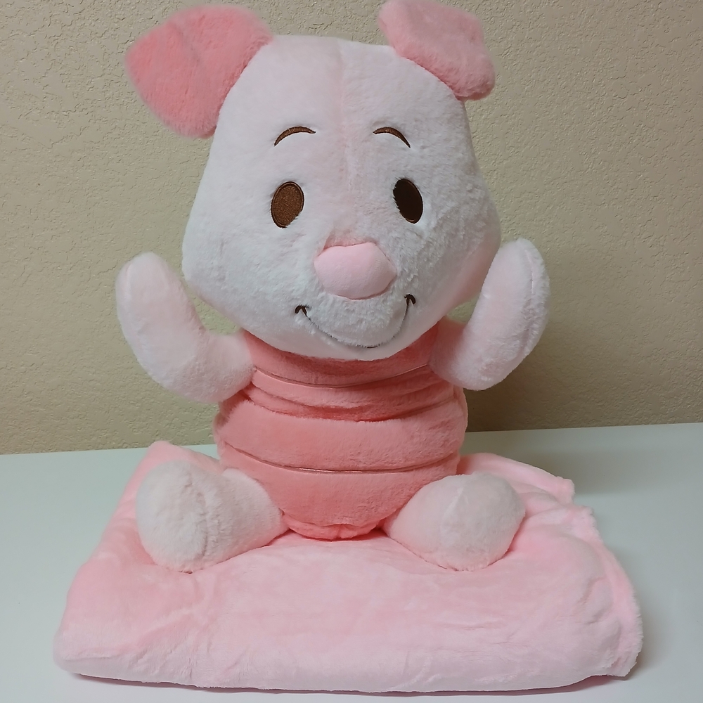 Plush Pink Piglet Plush with Blanket